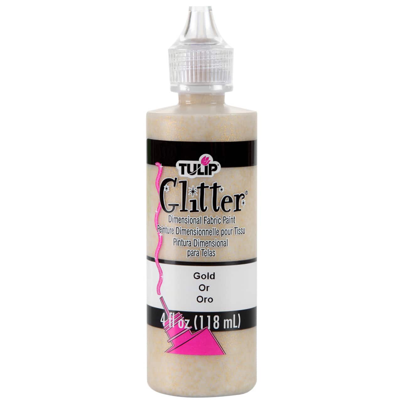 12 Pack: Tulip® Glitter® Gold Dimensional Fabric Paint